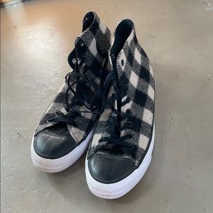 Plaid high tops